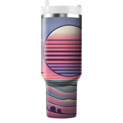 Pastel Sunset Waves  Personalized Tumblers