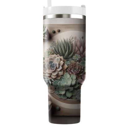 Earthy Succulent Collection  Tumbler Cups