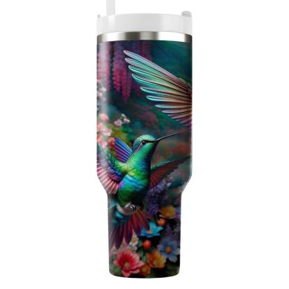 Radiant Hummingbird Harmony  Tumblers With Lids