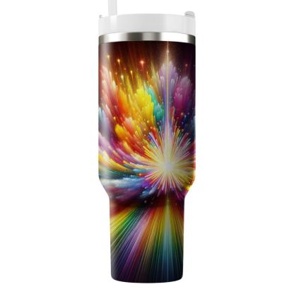 Vibrant Rainbow Rays  Tumbler Cups
