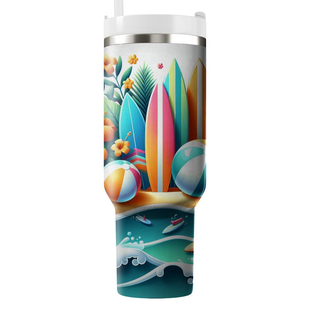 Funky Summer Surf  Travel Tumblers