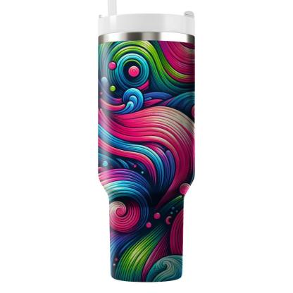 Neon Swirl  Personalized Tumblers