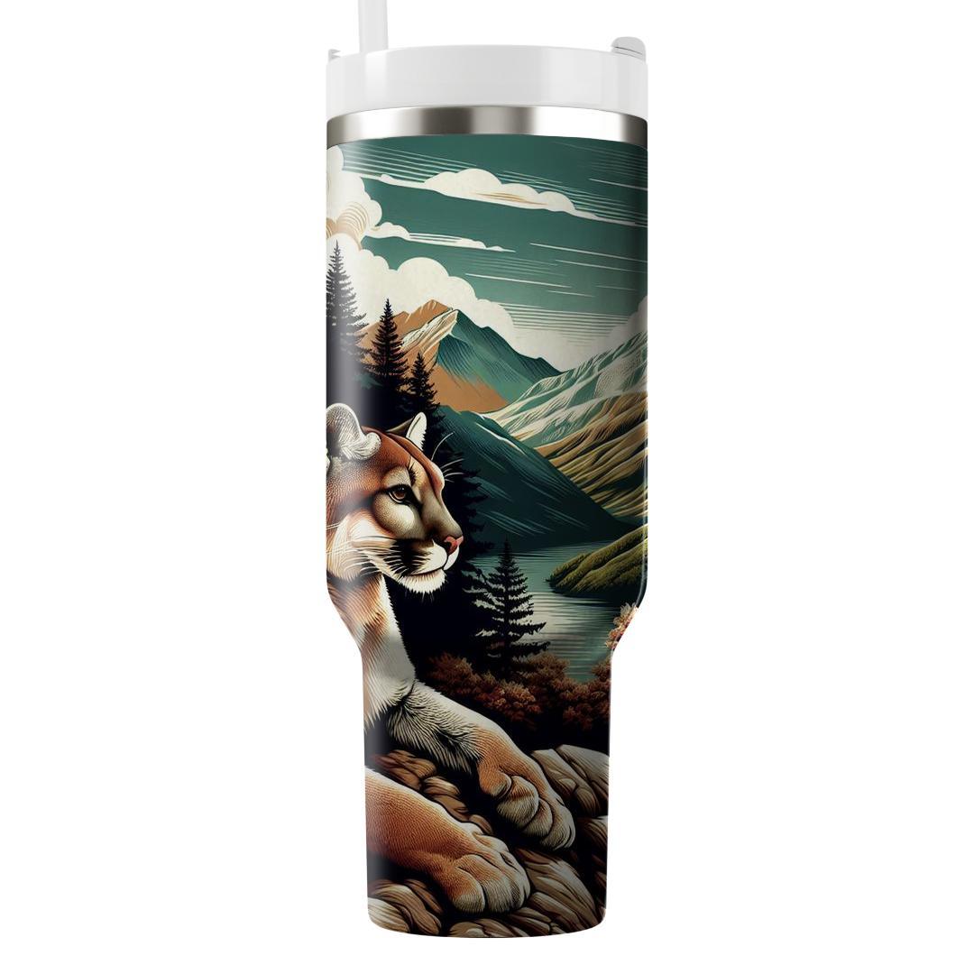 Majestic Mountain Lion  Personalized Tumblers