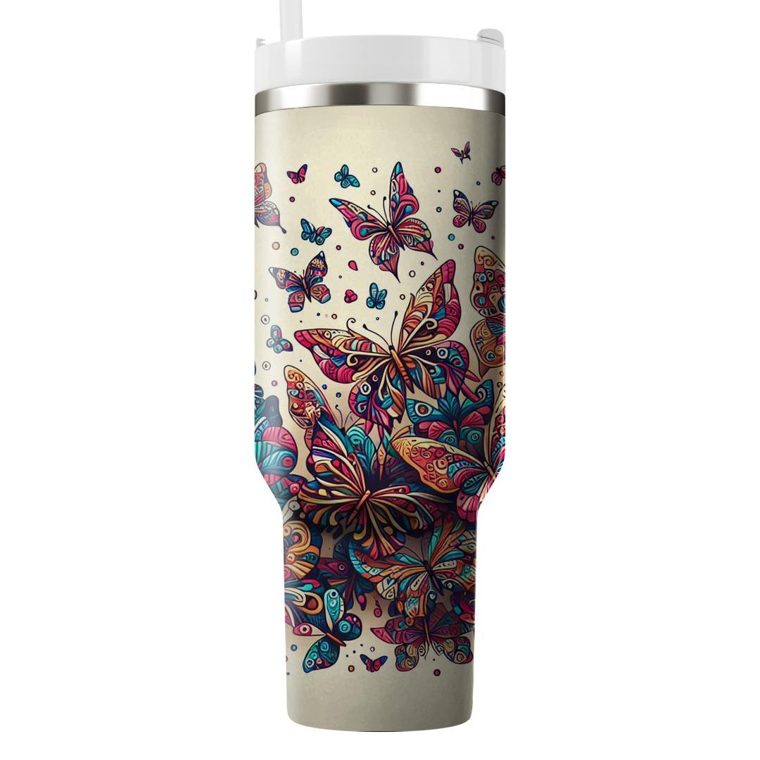 Kaleidoscope Butterfly  Personalized Tumblers