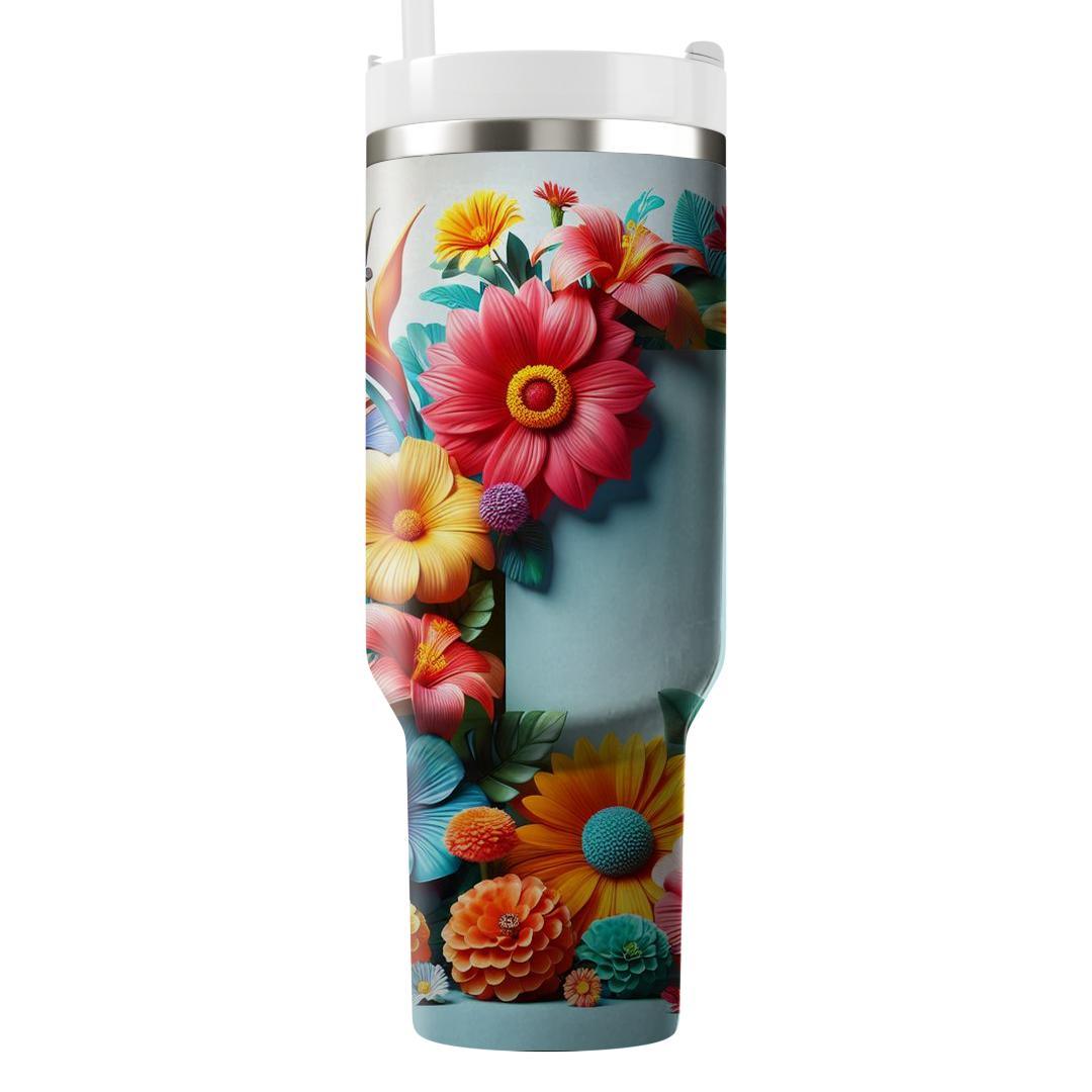 Summer Floral Breeze  Unique Tumblers