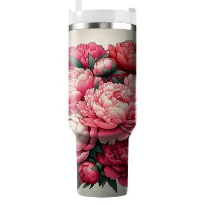 Rosy Cheeks Peony  Tumbler Cups