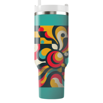 Funky 70s Checkerboard  Travel Tumblers