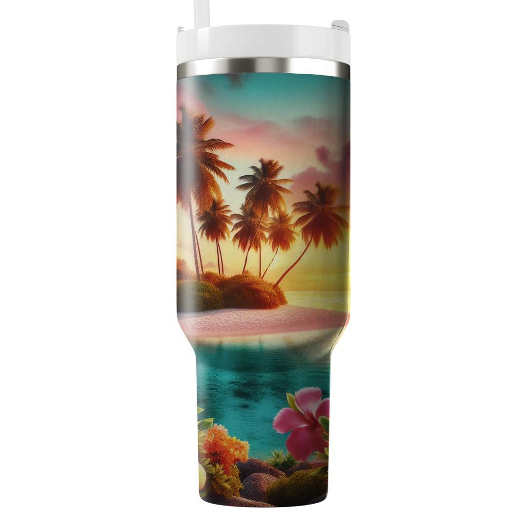 Summer Island Oasis  Tumbler Cups