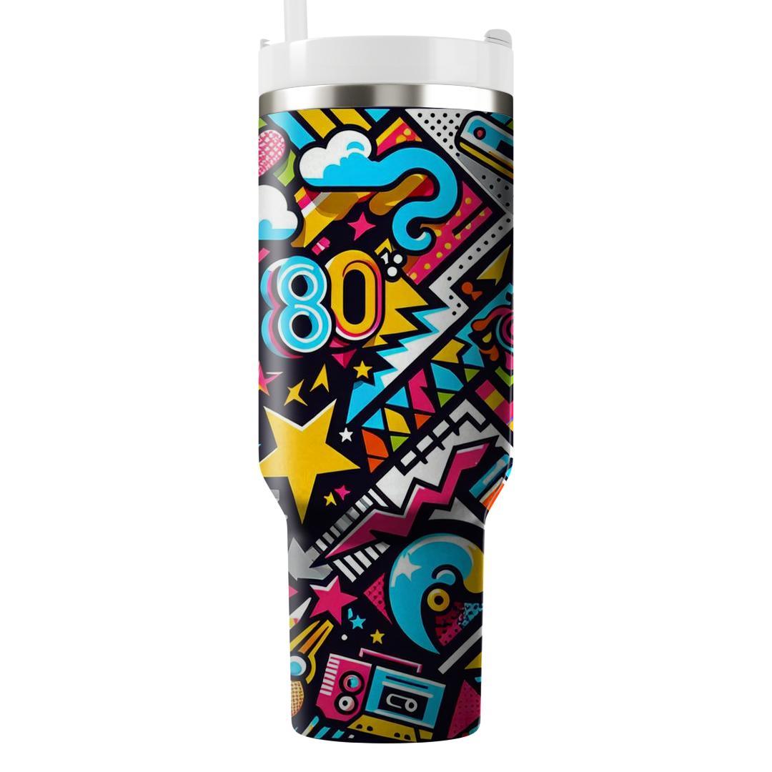 Kitschy 80s Fun  Personalized Tumblers