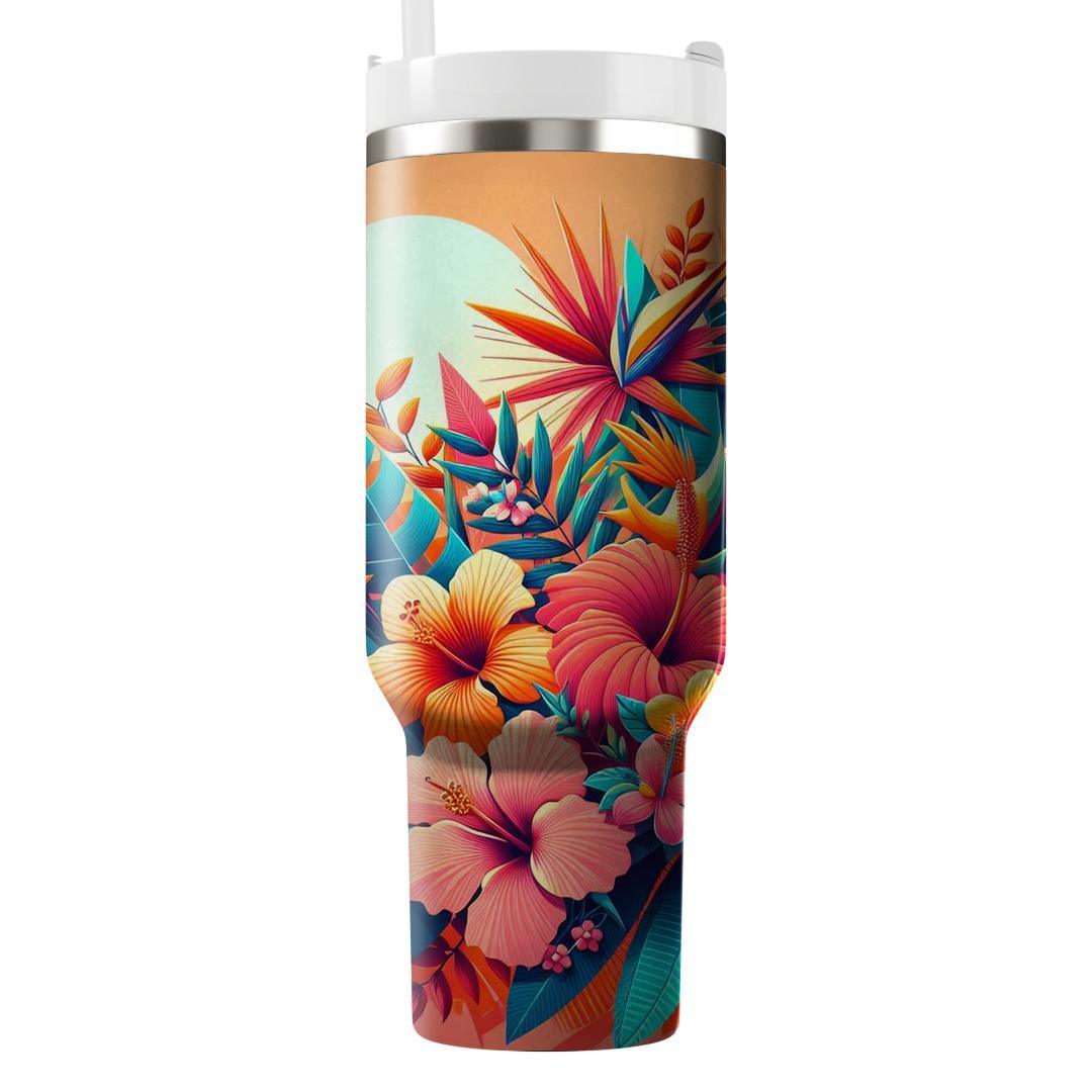Lively Tropical Paradise  Insulated Tumblers