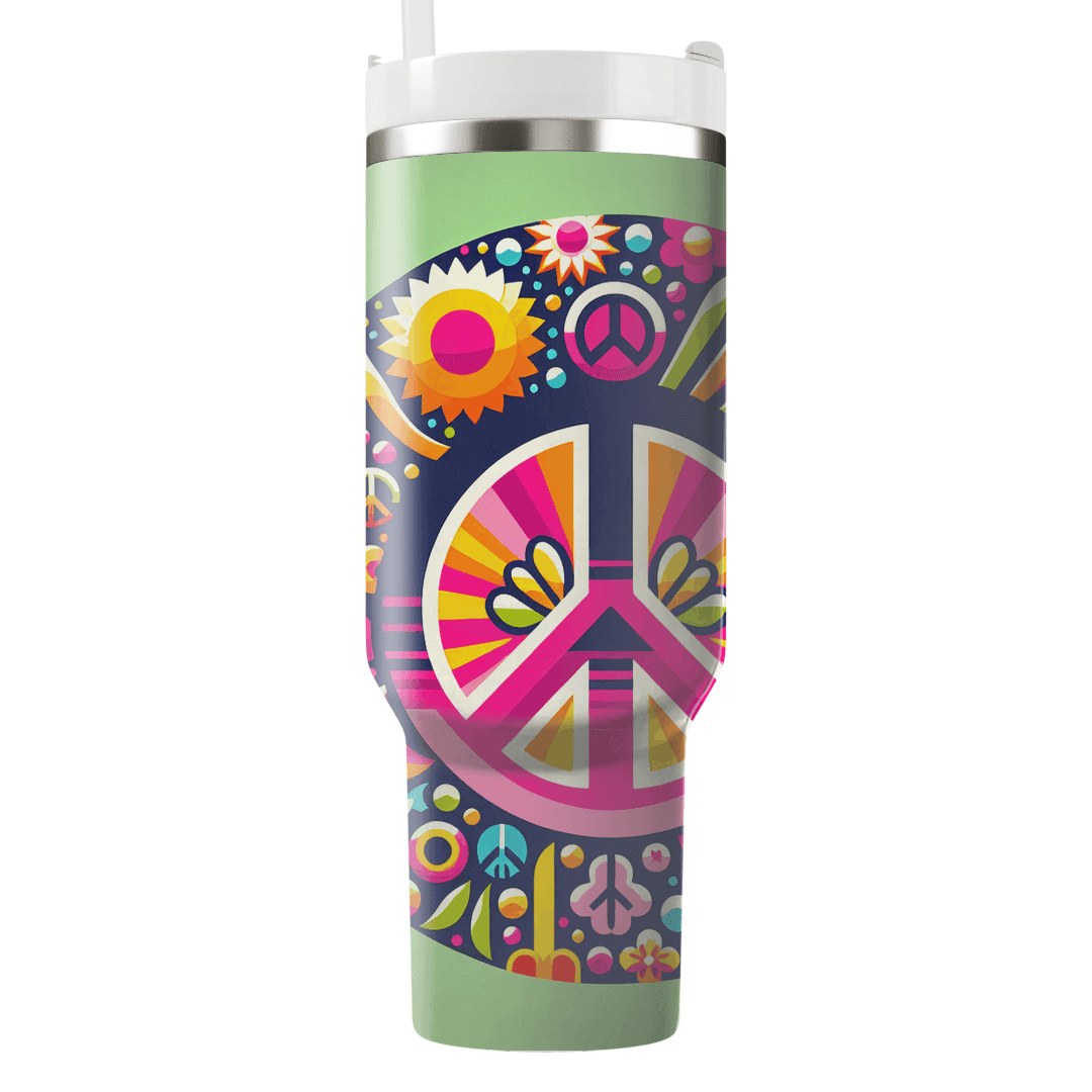 Funky Peace Symbols  Custom Tumblers