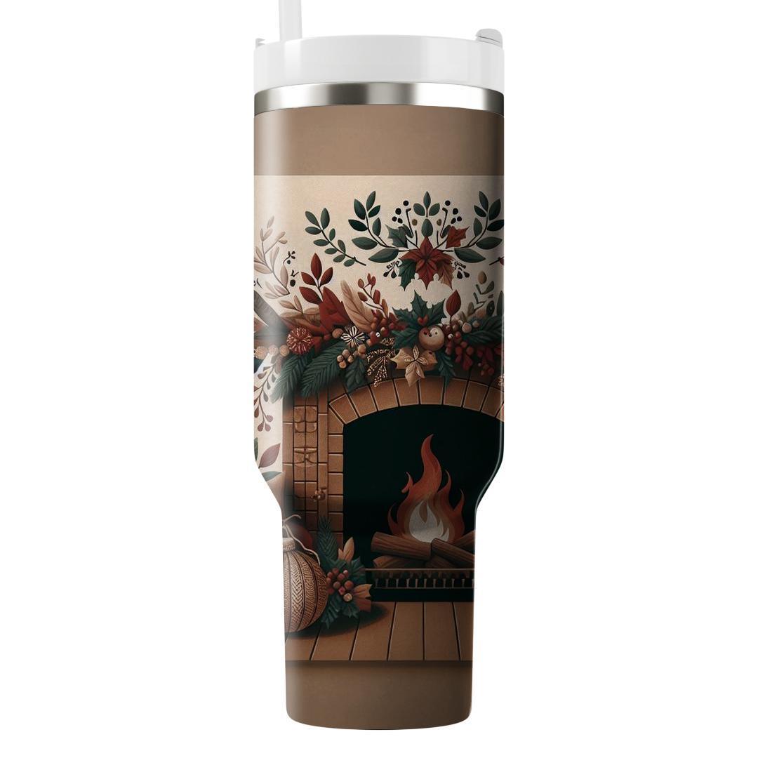 Fires Of Festivity - A Cozy Yule  Tumbler Cups