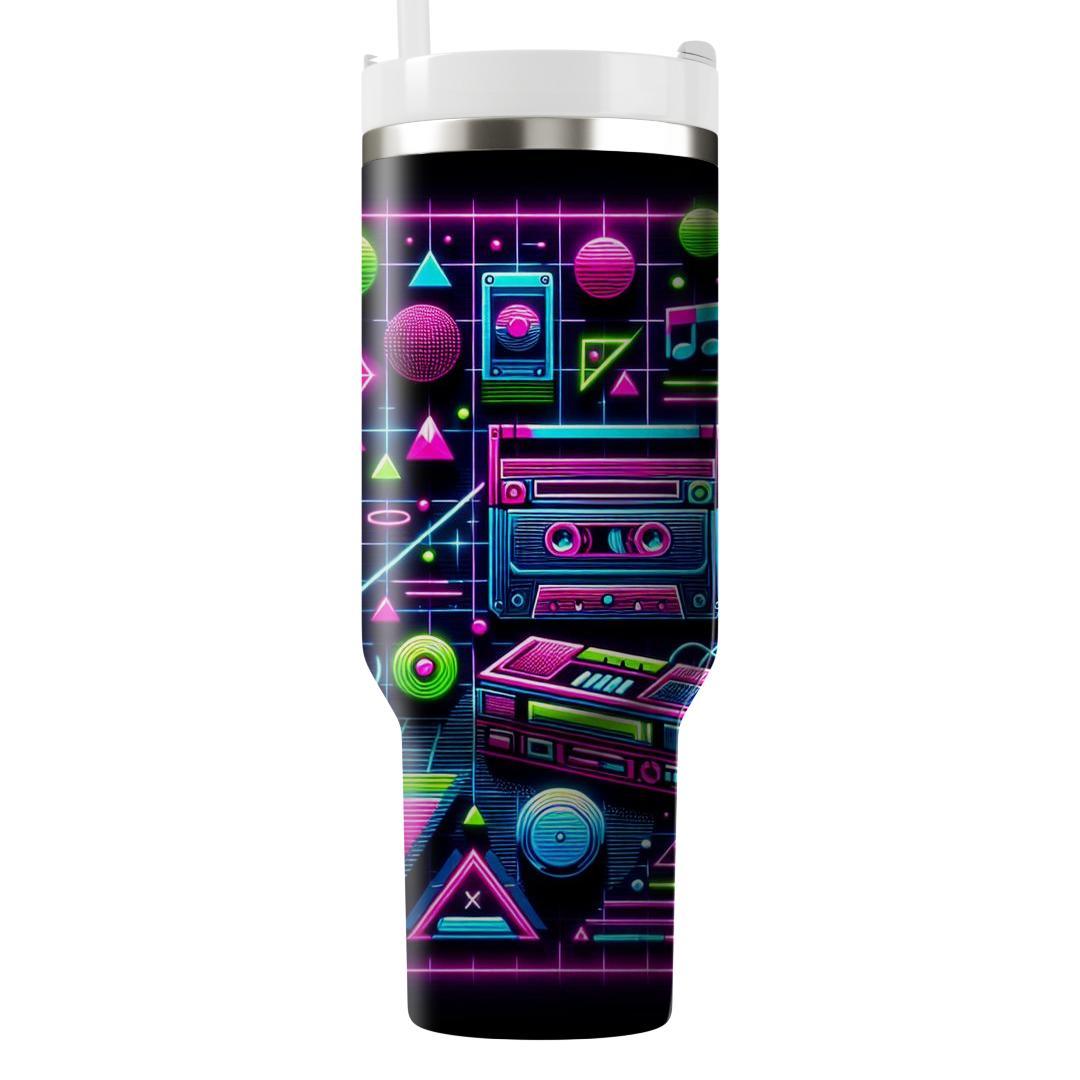 Neon Grid Harmony  Tumblers With Lids