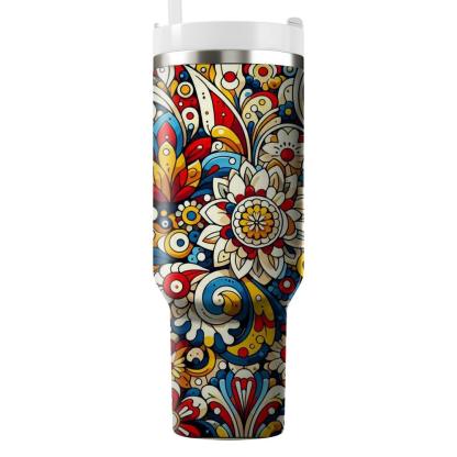 Colorful Garden Mosaic  Insulated Tumblers