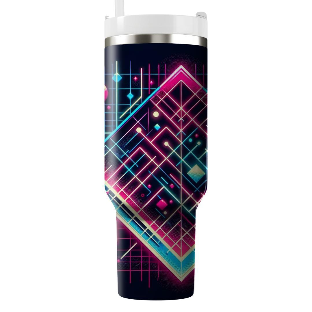 Electric 80s Grid  Unique Tumblers