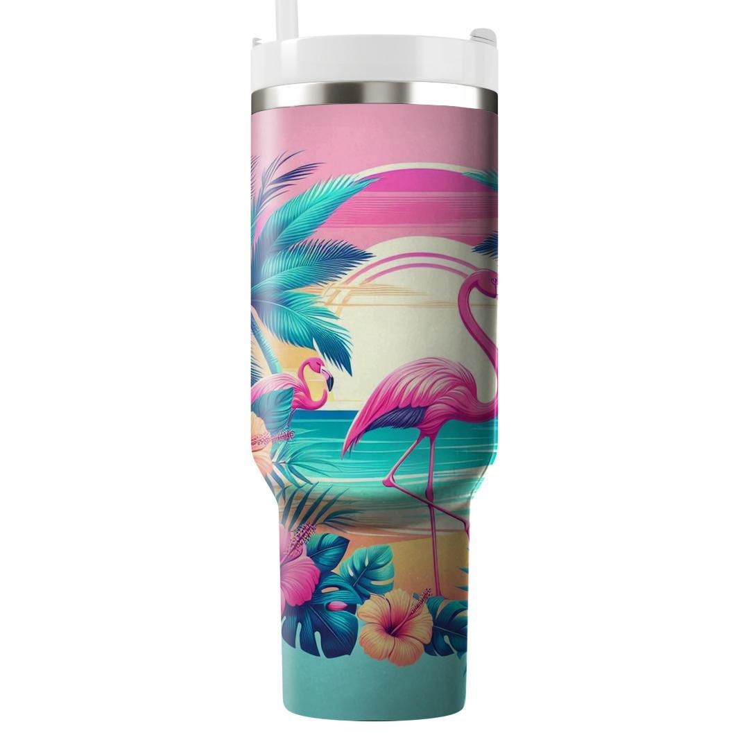 Flamingo Paradise  Unique Tumblers