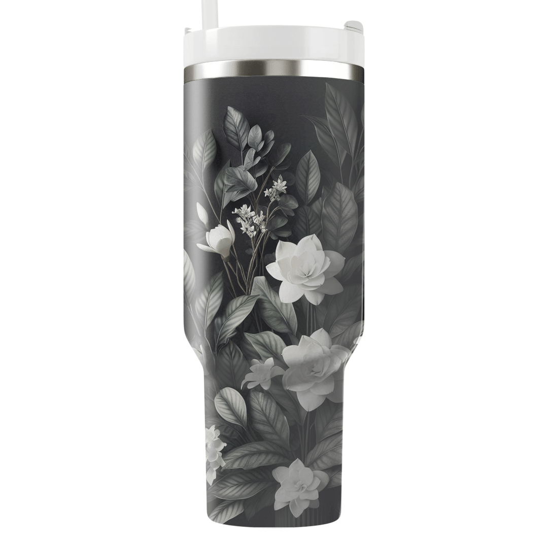 Chic Gardenia Elegance  Tumblers With Lids