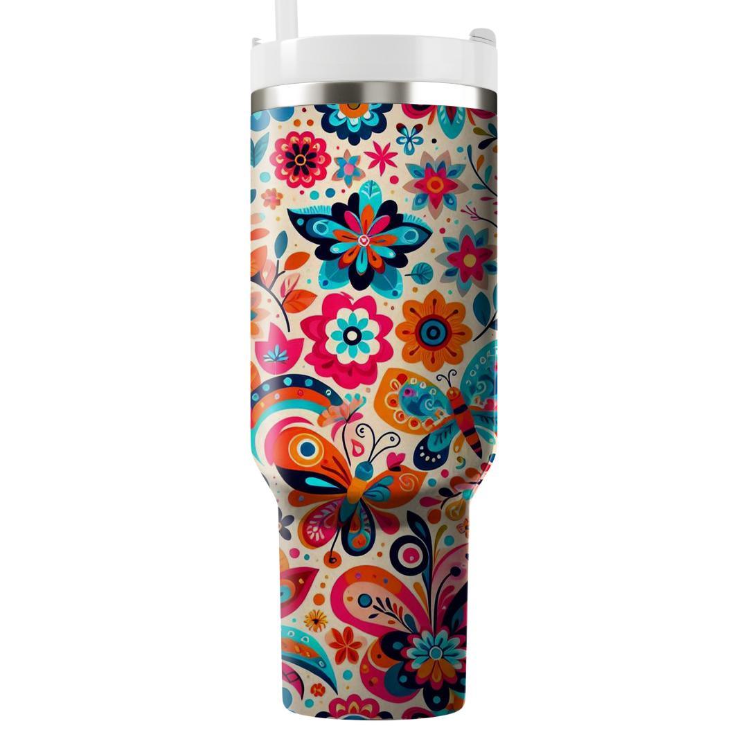 Colorful Whimsical Garden  Custom Tumblers
