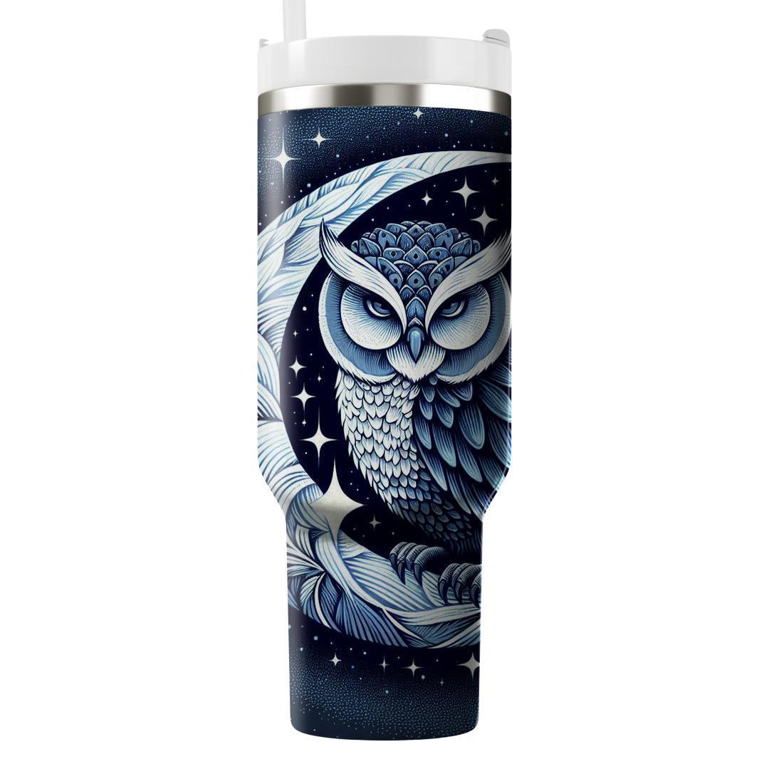 Lunar Owl Mystique  Travel Tumblers