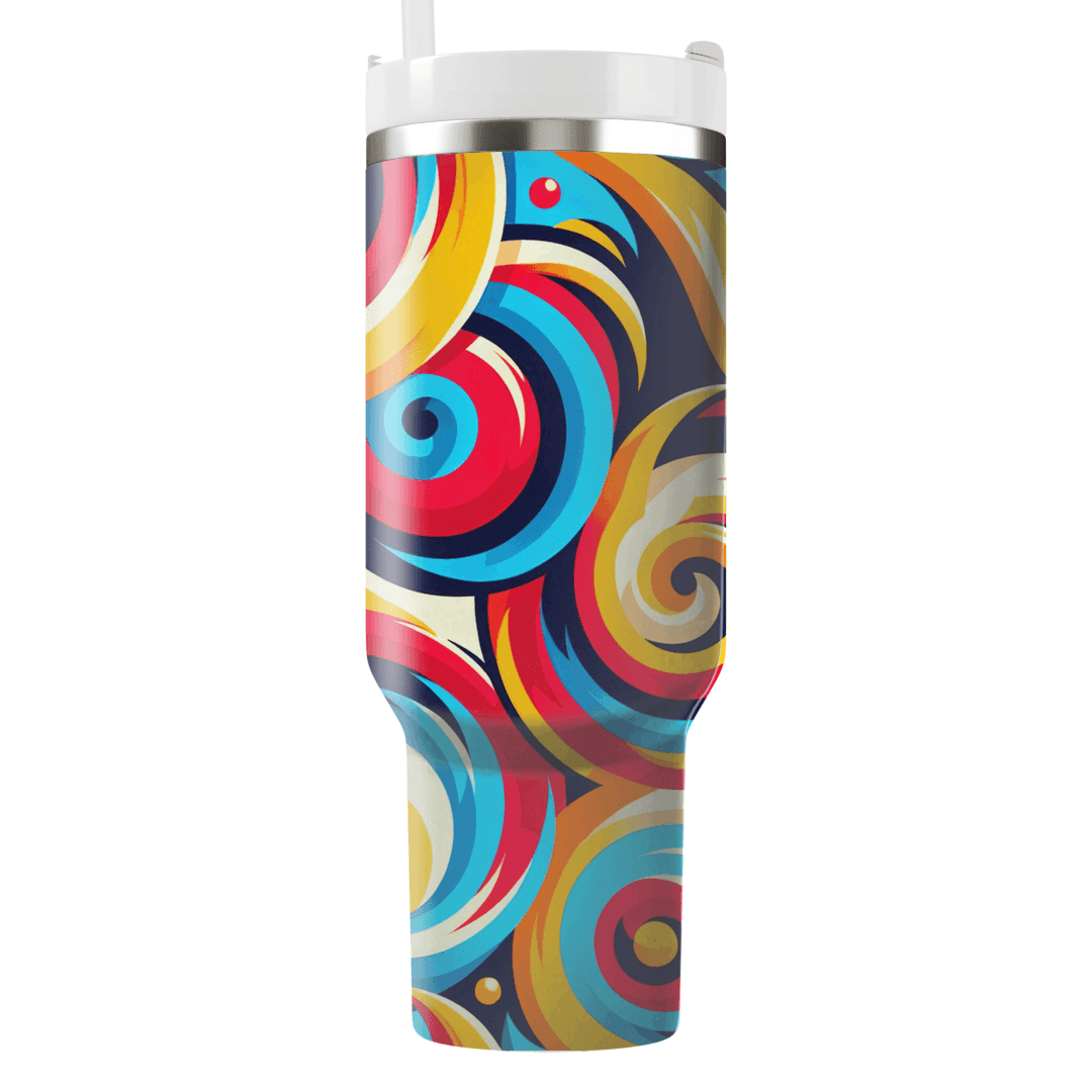 Vibrant Spiral Swirls Custom Tumblers