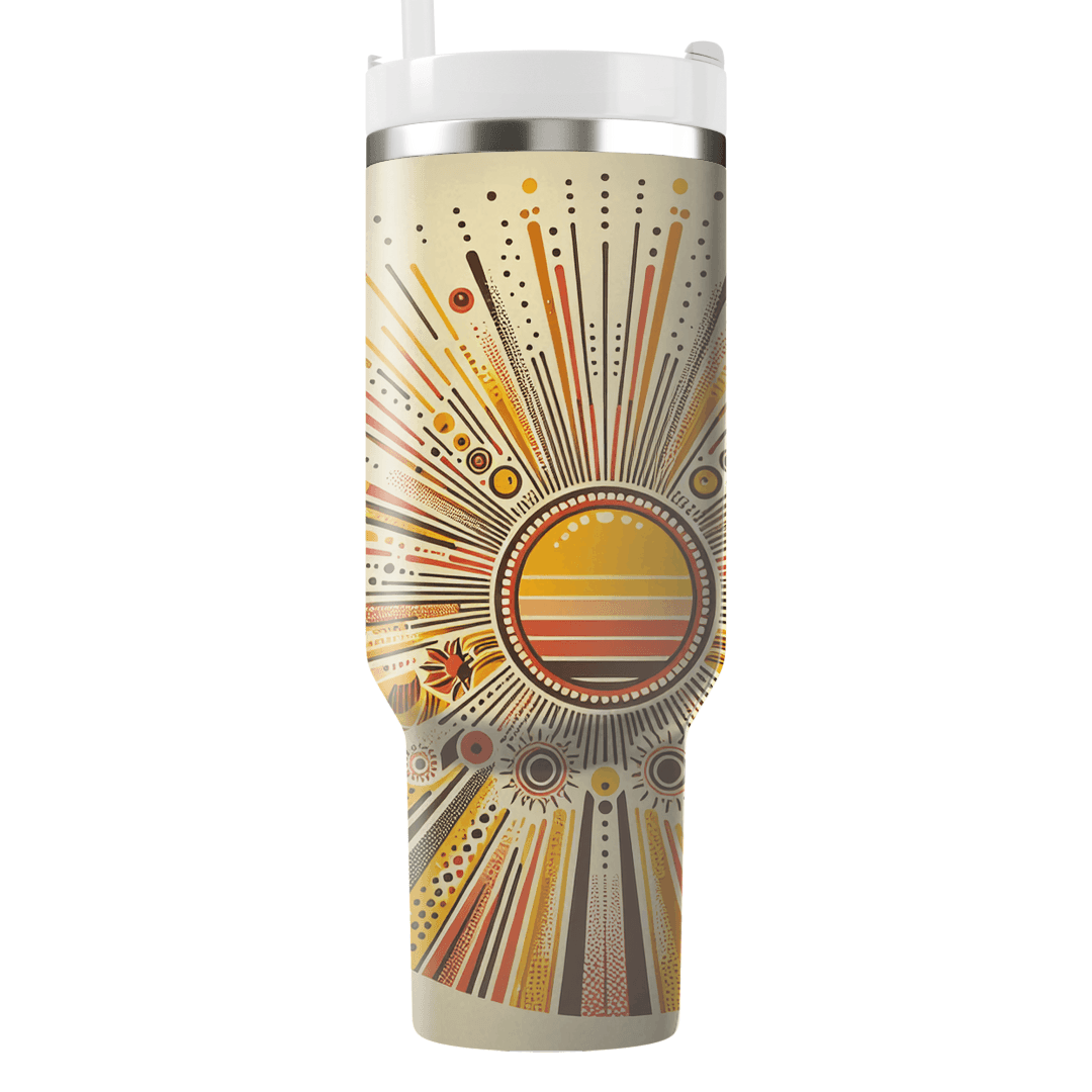Funky Sunshine Rays  Personalized Tumblers