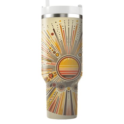 Funky Sunshine Rays  Personalized Tumblers
