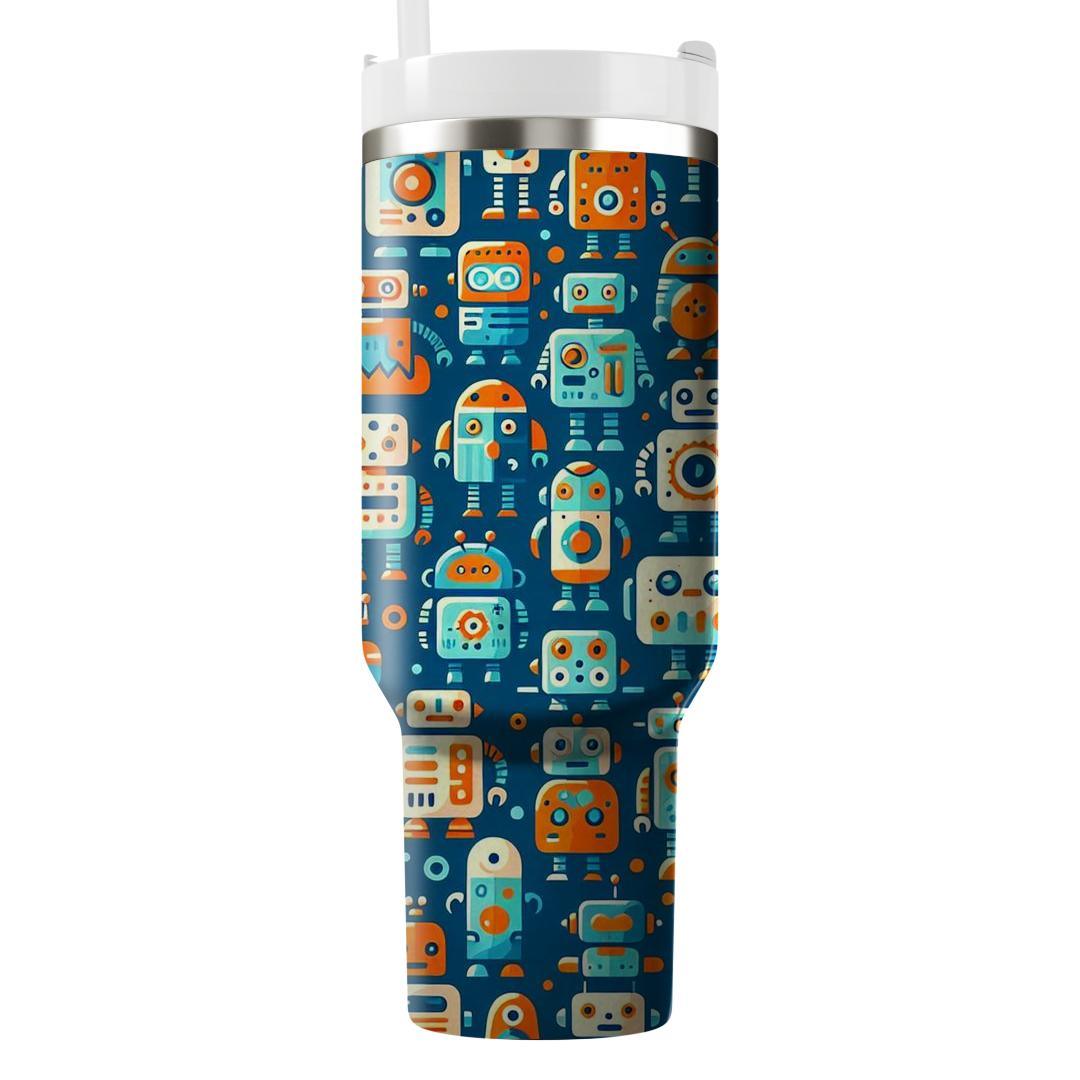 Whimsical Robot Parade  Decorative Tumblers