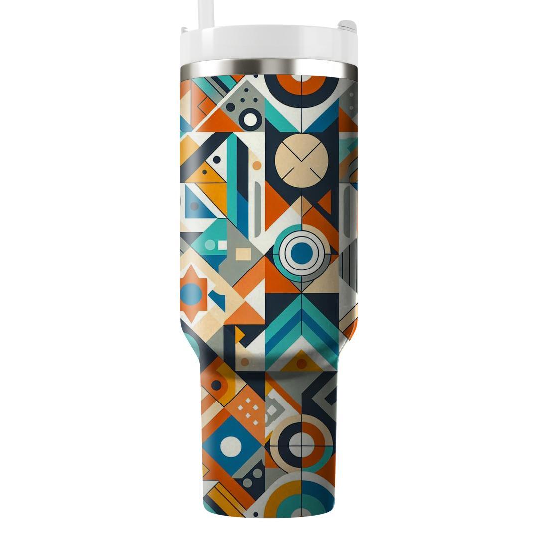 Eclectic Geometric Mix  Tumblers With Lids