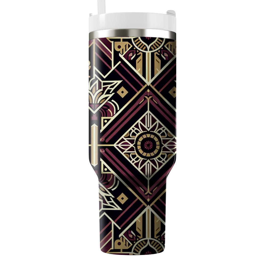 Art Deco Illusion  Tumblers With Lids