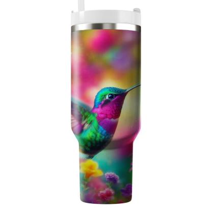 Whimsical Hummingbird Dance  Travel Tumblers