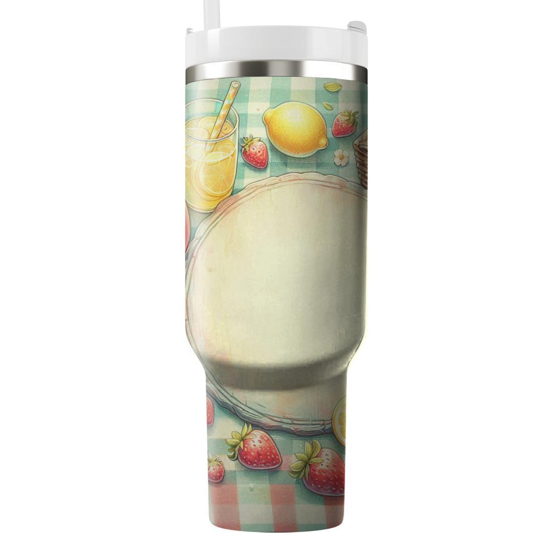 Summer Picnic Delight Tumblers With Lids