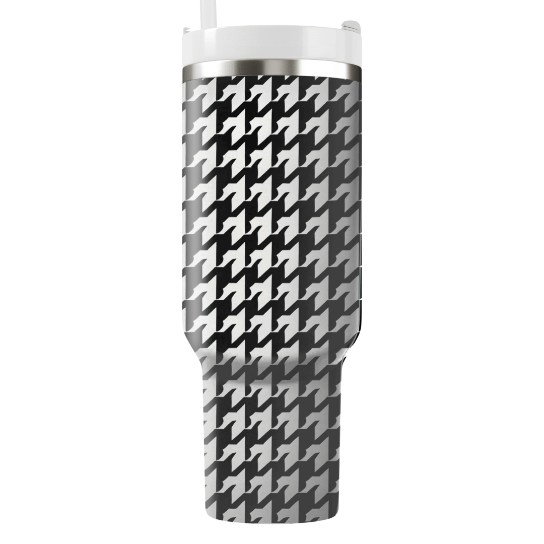 Classic Houndstooth Elegance  Custom Tumblers