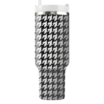 Classic Houndstooth Elegance  Custom Tumblers
