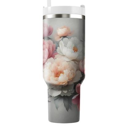 Pastel Peony Parade  Tumbler Cups