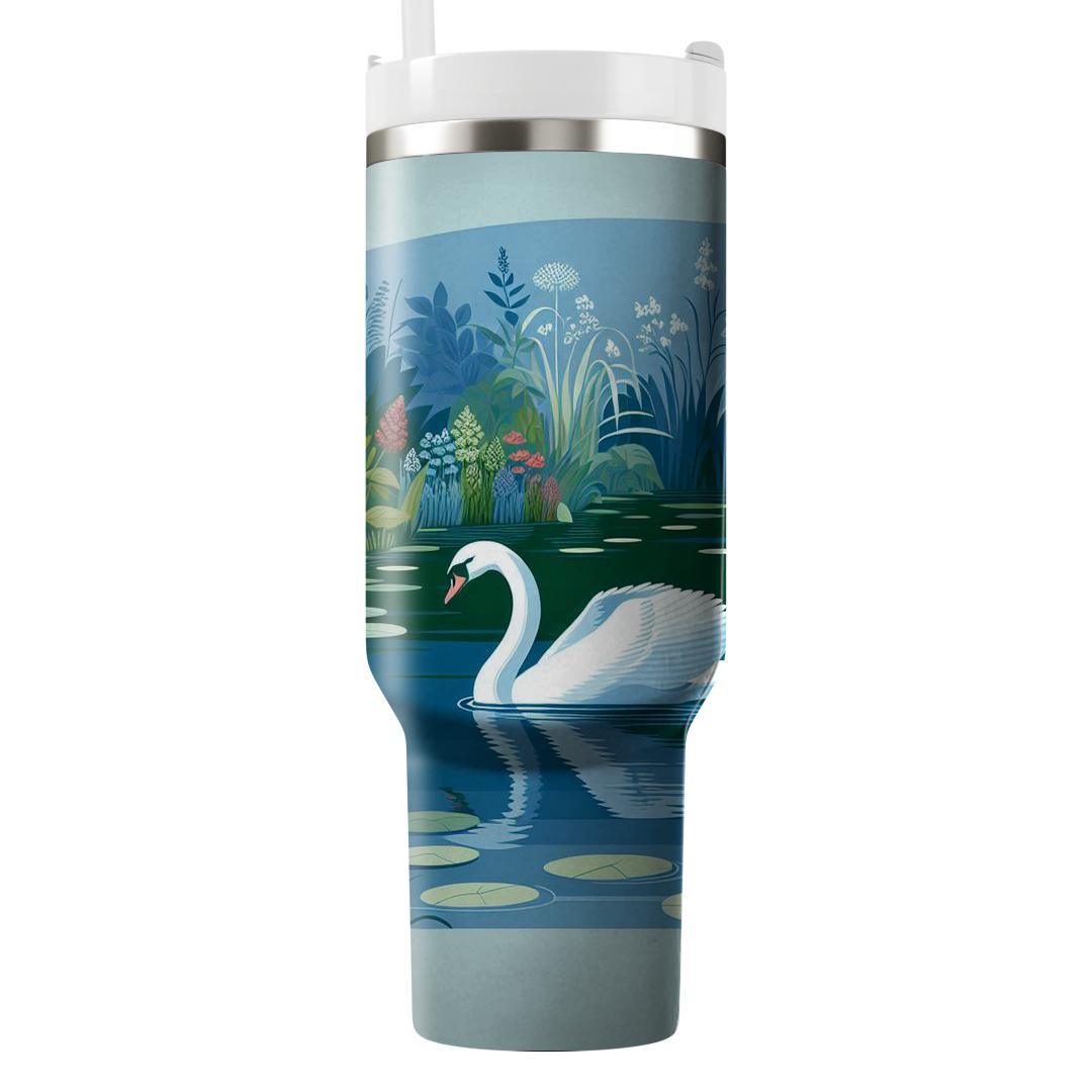 Serene Lake Reflections  Personalized Tumblers