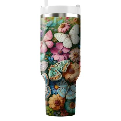Floral Butterfly Ballet  Tumblers With Lids