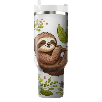 Cuddly Sloth Chill  Travel Tumblers