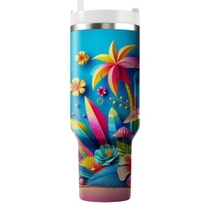 Summer Tropic Breeze  Travel Tumblers