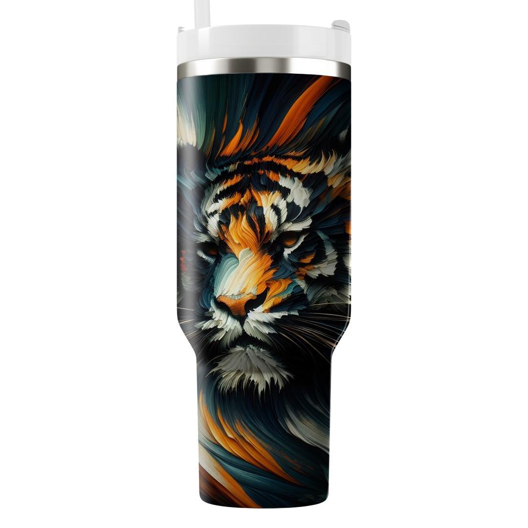 Abstract Tiger Spirit  Personalized Tumblers