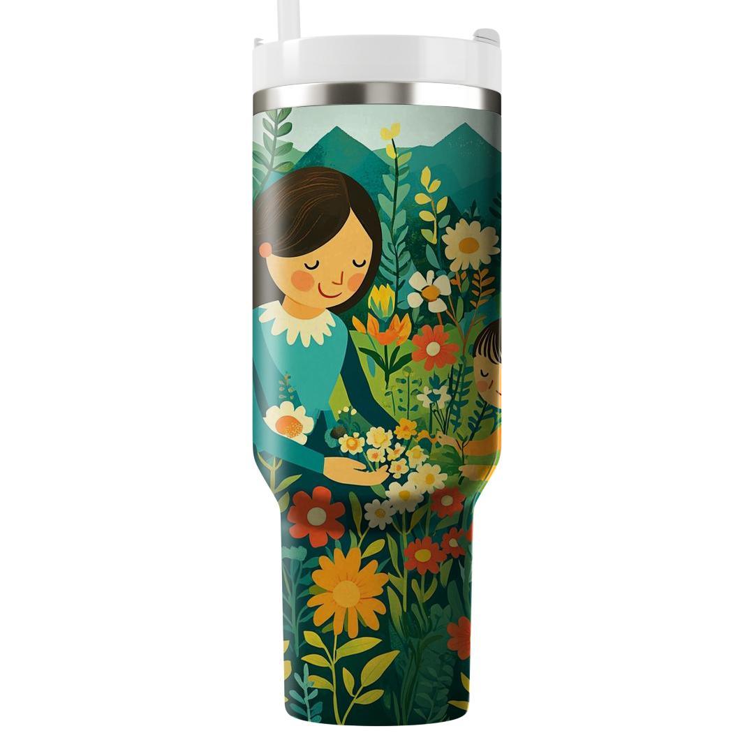 The Garden Of Memories: A Mother’s Love Cultivating Growth Tumblers With Lids