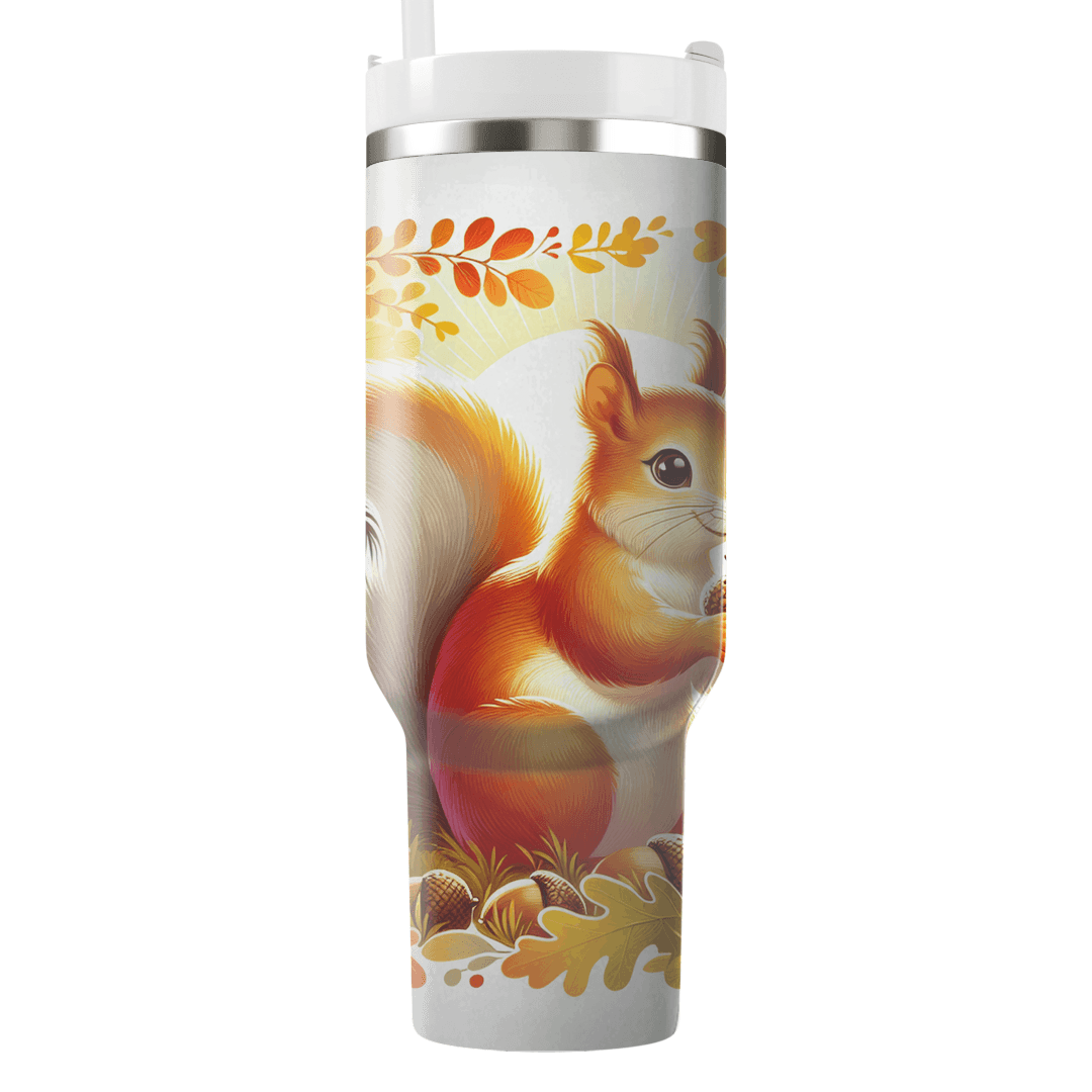 Cheerful Squirrel Gathering  Tumblers With Lids