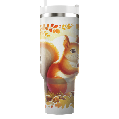 Cheerful Squirrel Gathering  Tumblers With Lids