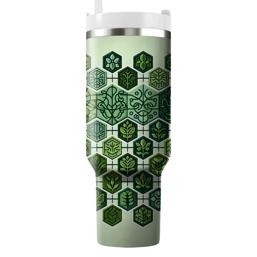 Hexagonal Garden Maze  Tumblers With Lids