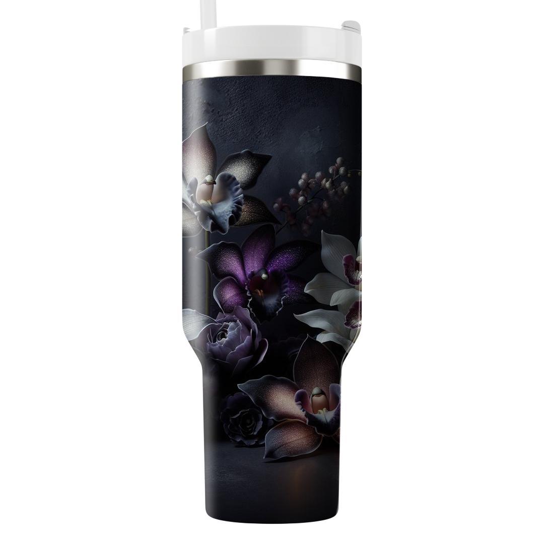 Midnight Orchid Glow  Tumbler Cups