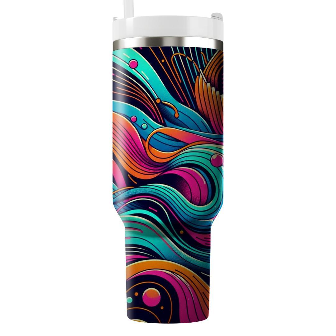 Neon Wave Retro  Unique Tumblers