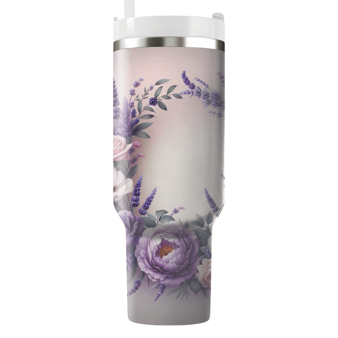 Elegant Floral Wreath  Unique Tumblers