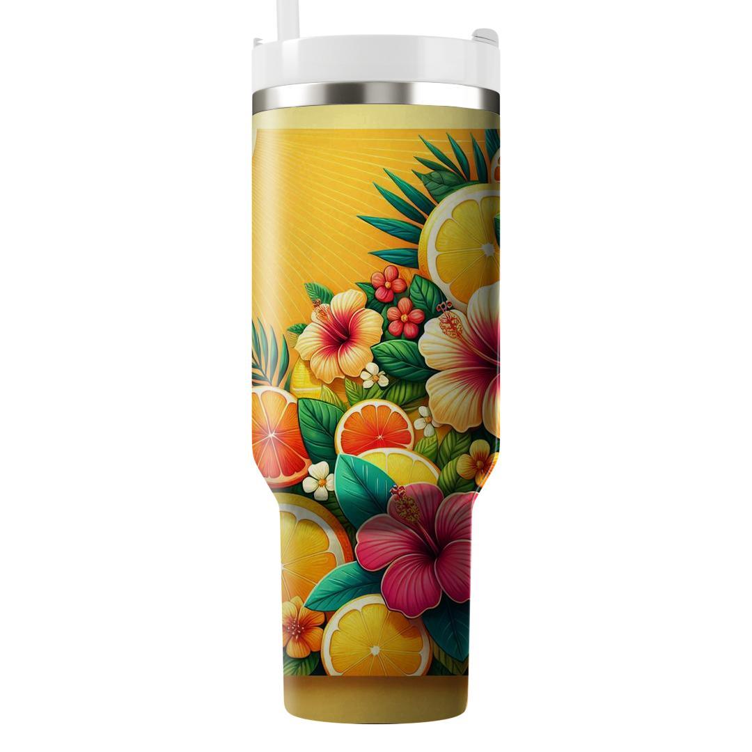 Citrus Floral Twist  Unique Tumblers