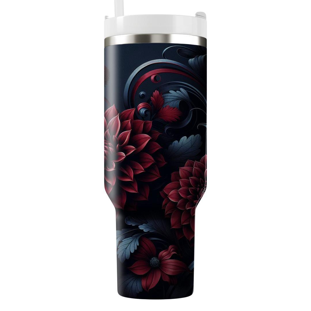 Crimson Dahlia Fantasy  Unique Tumblers