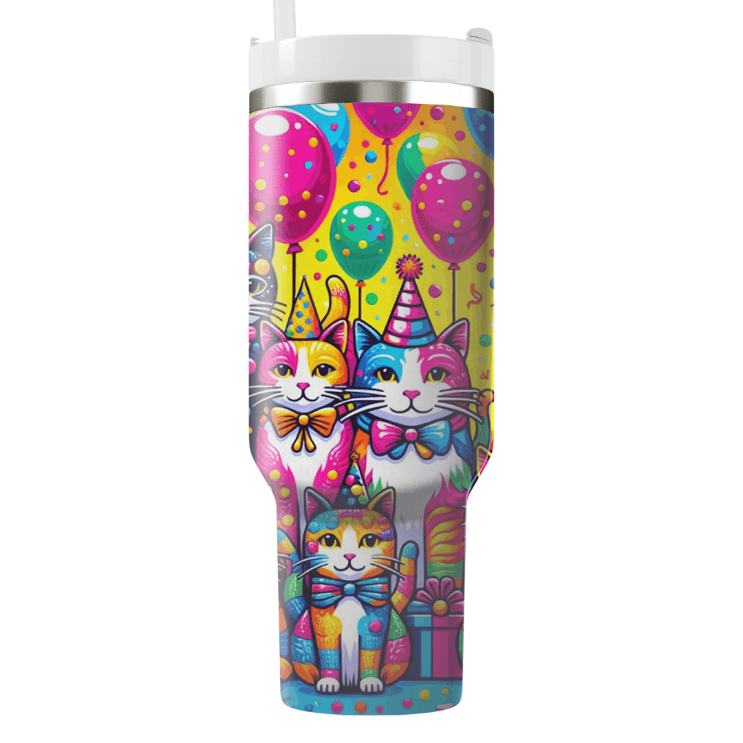 Funky Cat Party  Custom Tumblers