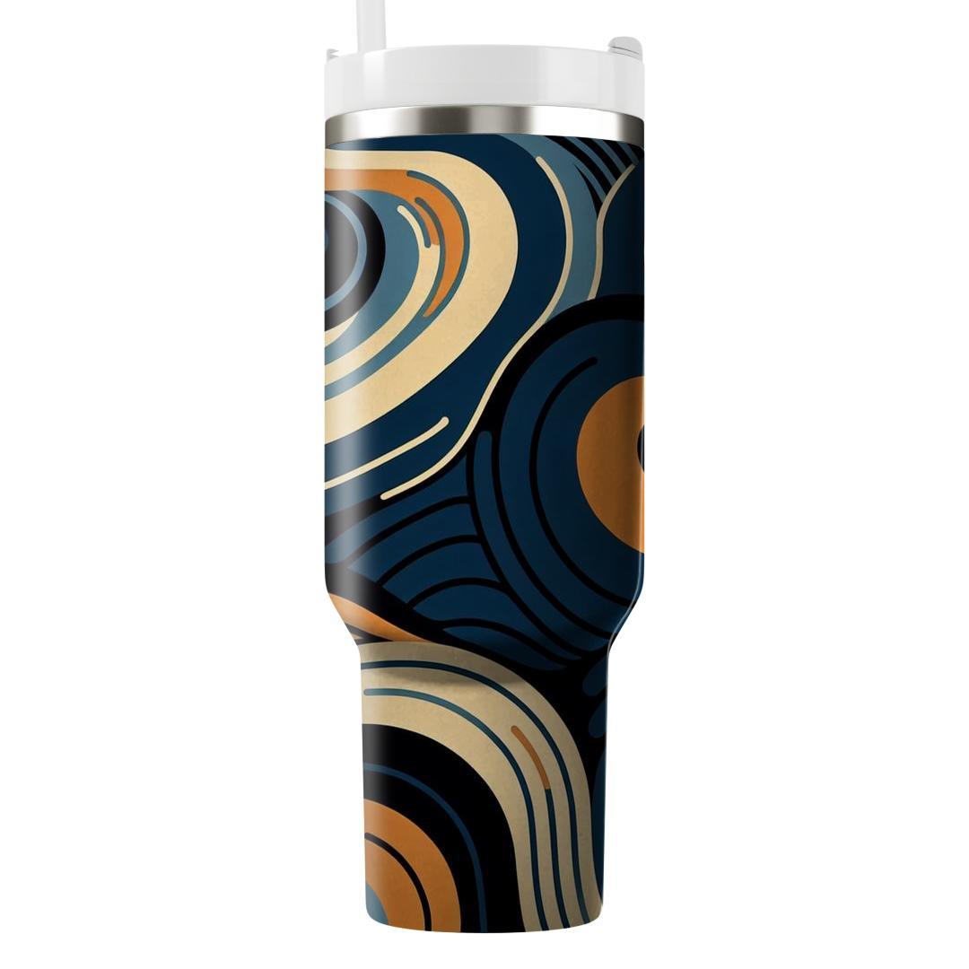 Retro Waves And Ridges  Tumblers With Lids